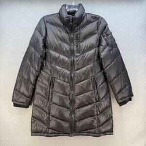 Andrew Marc Puffer Coat Women's L Black 650 Fill Power Down Classic Winter Gear